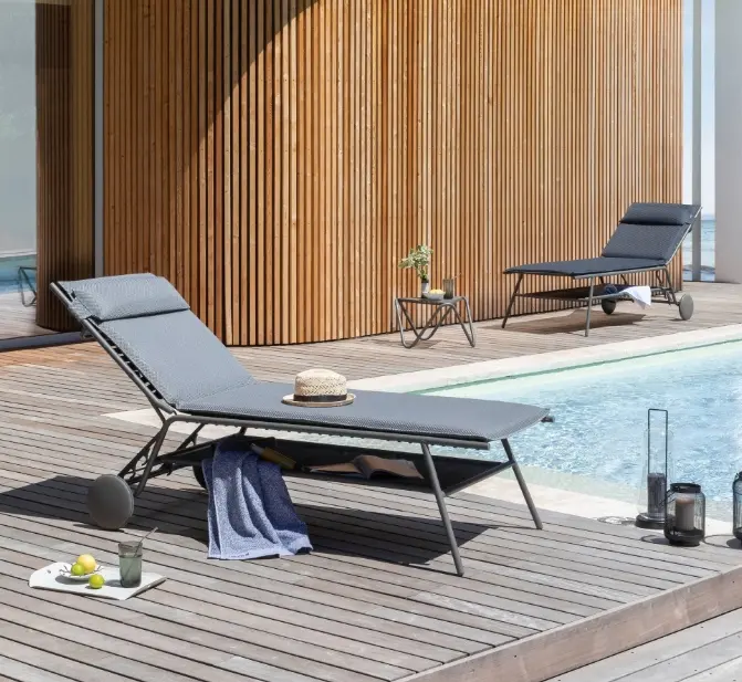 Lafuma Liege Miami II Haut Dunkelgrau/Titan ca. 80x90x200 cm