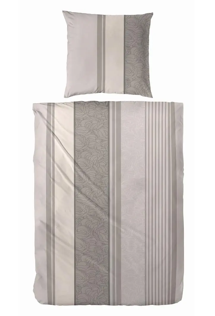 Hahn Haustextilien Bettwäsche Biber Beige 135x200 cm, 80x80 cm