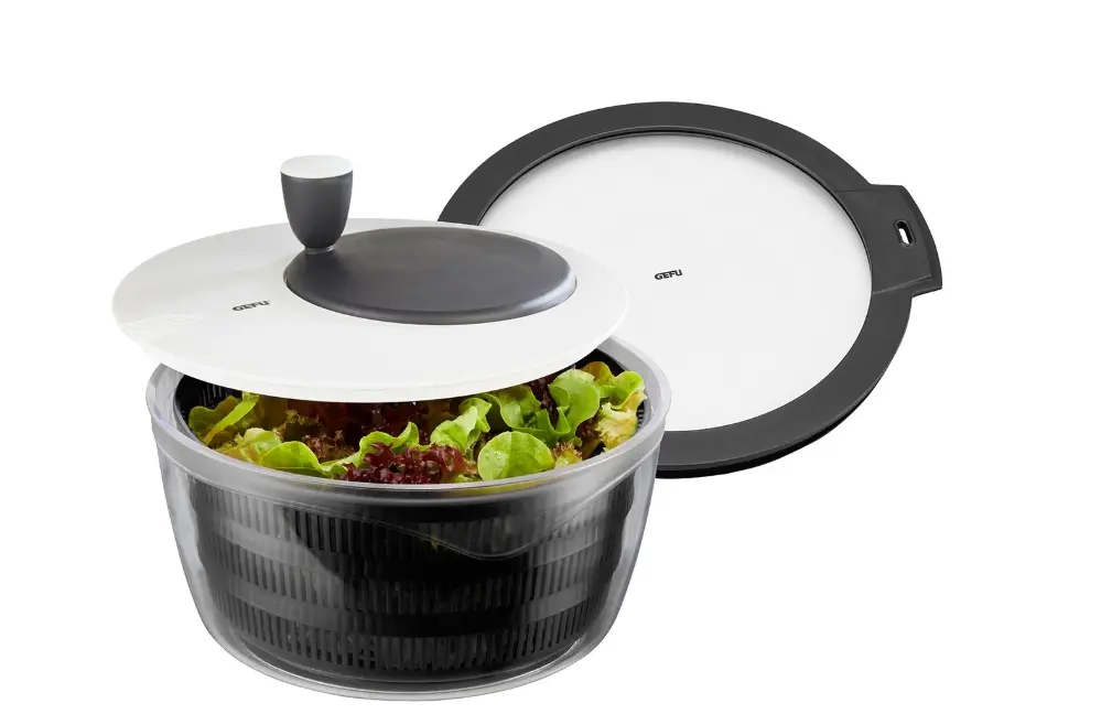Gefu Salatschleuder Rotare mit Deckel 3-tlg. 25 cm Gefu Salatschleuder Rotare mit Deckel 3-tlg. 25 cm