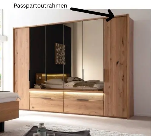 Lindaro Passpartoutrahmen für Kleiderschrank Grenada Asteiche teilmassiv 