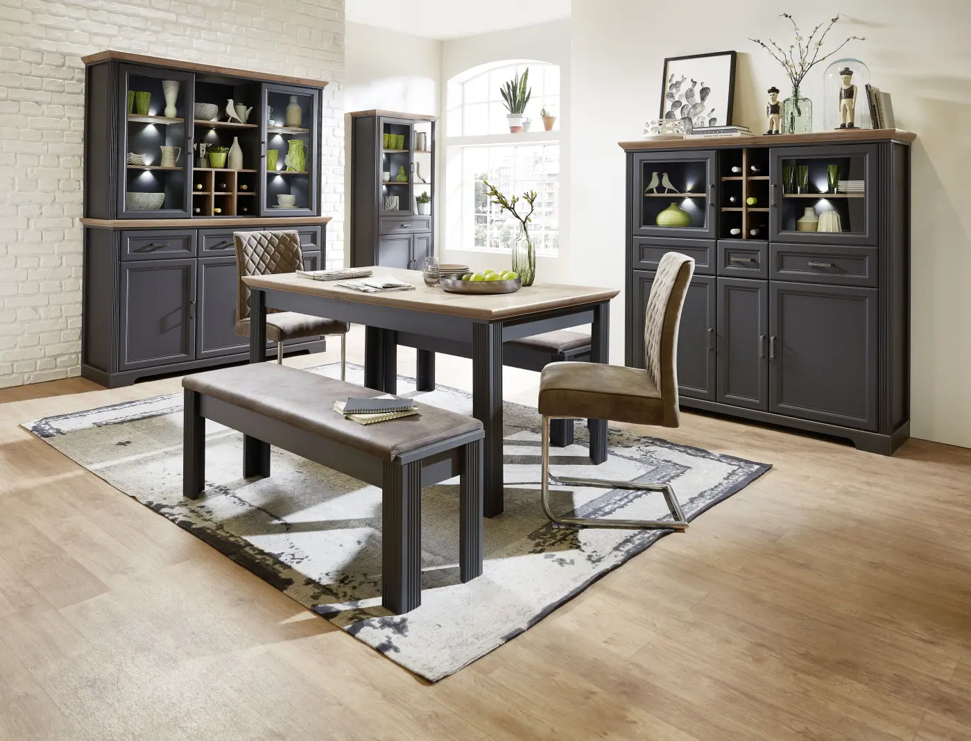 Innostyle Esstisch Jasmin 2LG9GH01, BxHxT ca.160x76x90 cm