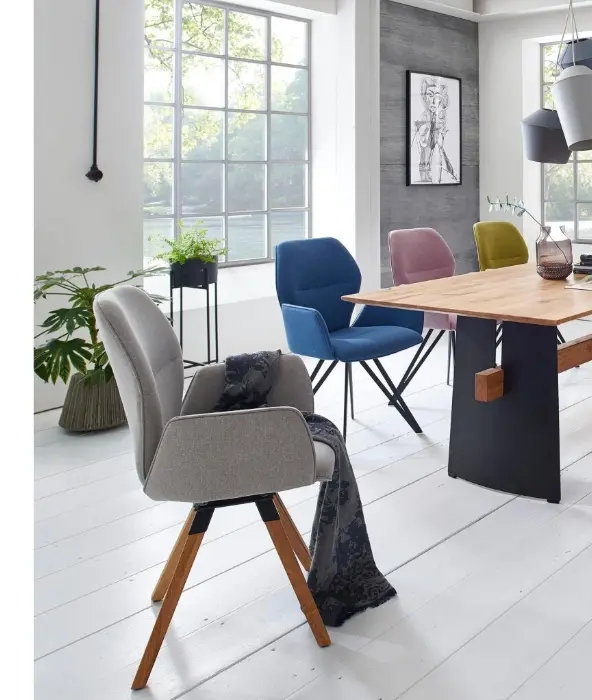 Niehoff Design-Armlehnenstuhl Merlot silber 180 Grad drehbar
