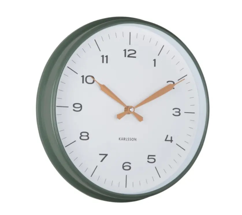 Karlsson Wanduhr Modern Factory jungle green Durchmesser ca. 30 cm