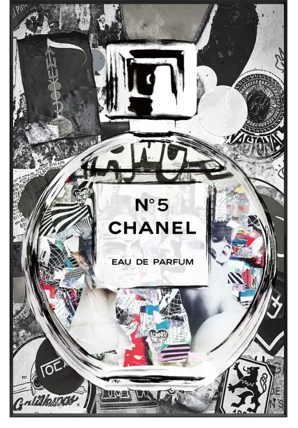 LC Wholesaler Wandbild Perfume Flacon Chanel ca. 80x120 cm