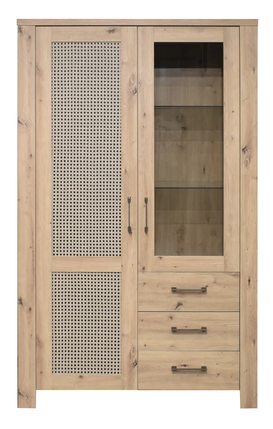 Mäusbacher Vitrine Mares asteiche/wiener geflecht-asteiche