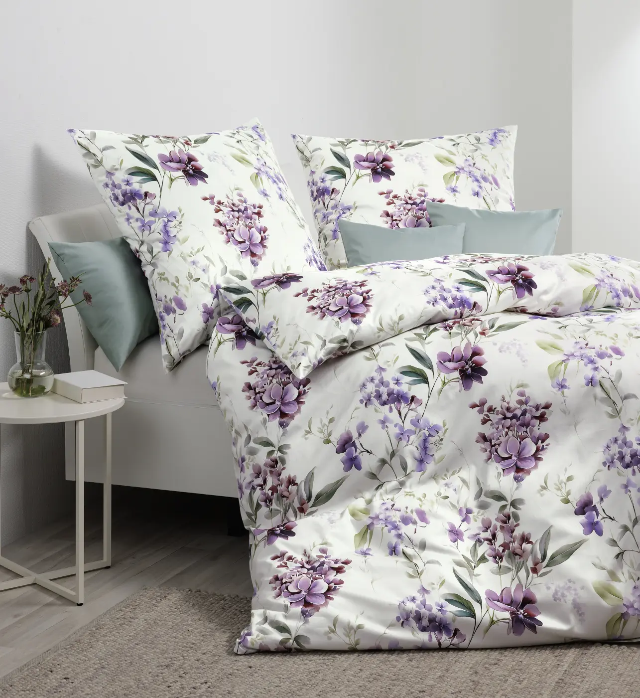 Janine Bettwäsche-Set Milano 135x200+80x80 cm Lila