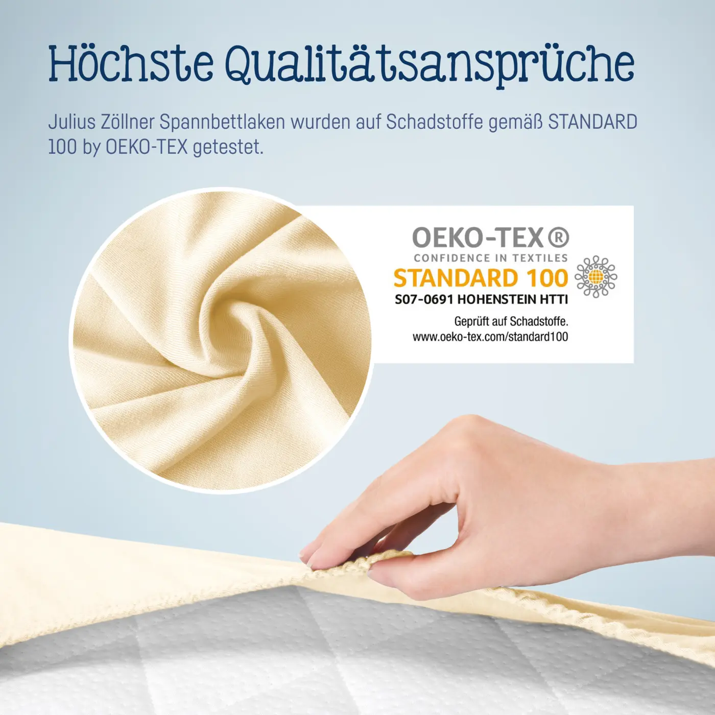 Zöllner Spannbetttuch Jersey ecru