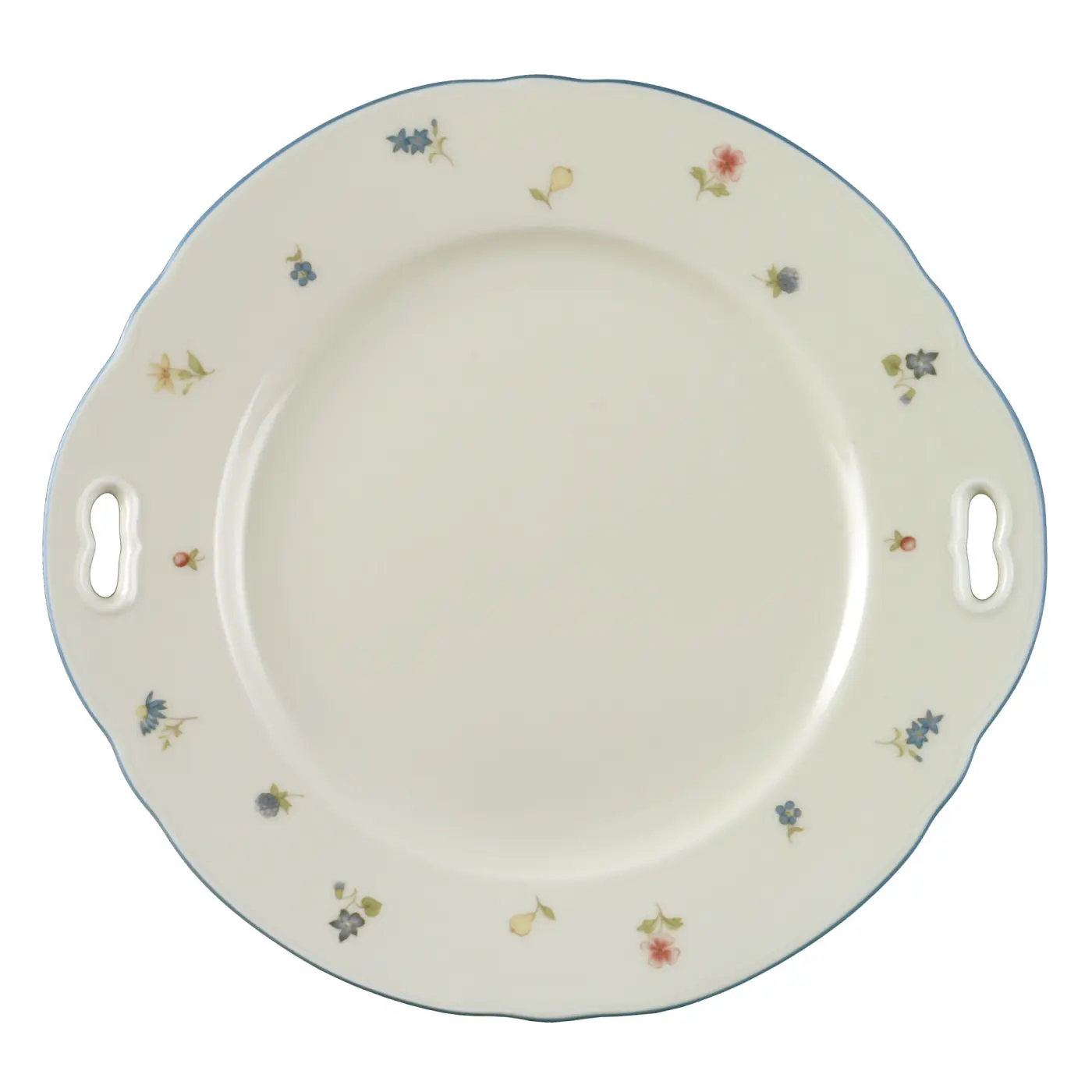 Seltmann Kuchenplatte rund mit Griff Marie Luise Streublume 27x26