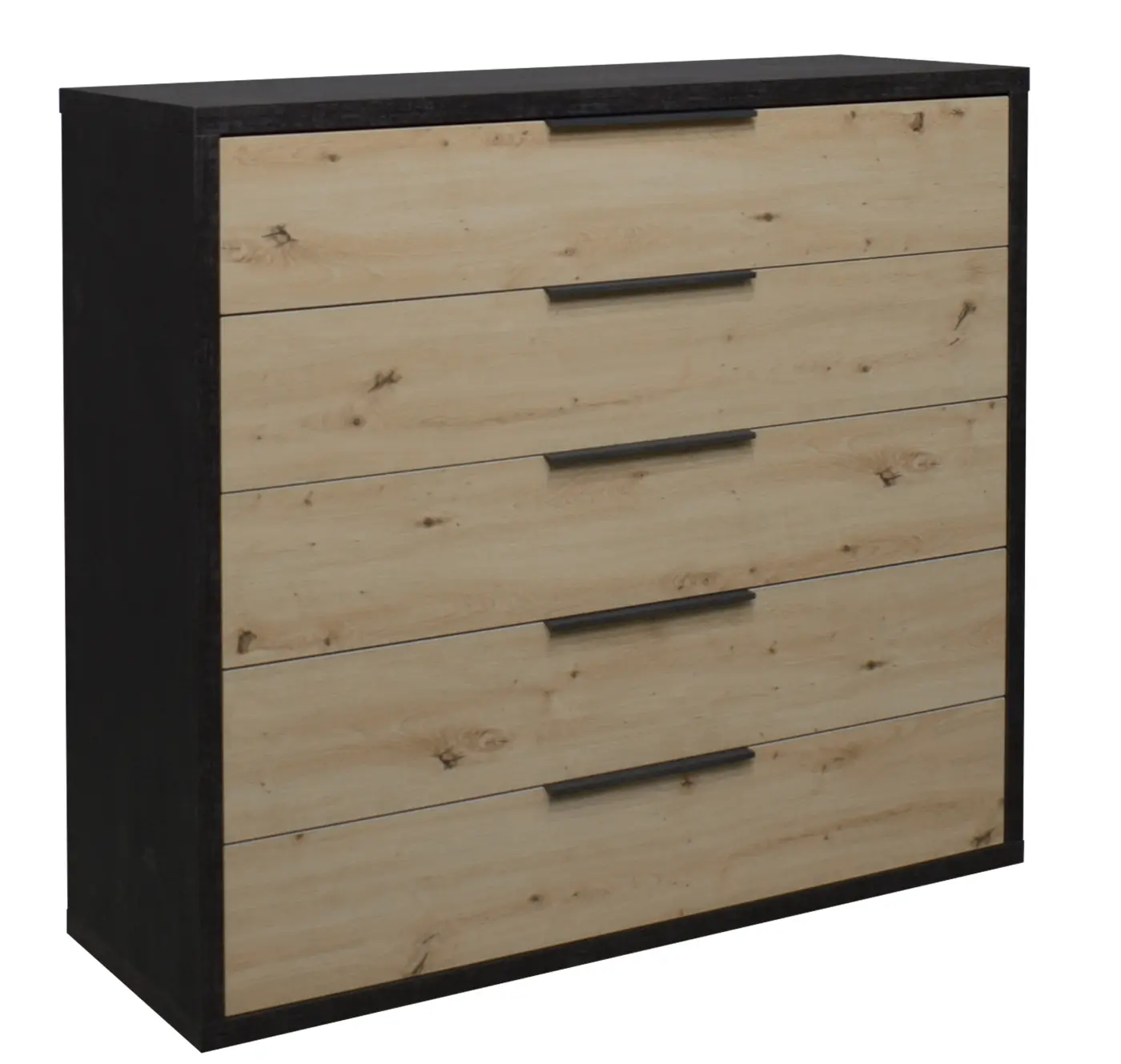 Mäusbacher Kommode Clyde flamed wood black / asteiche Mäusbacher Kommode flamed wood black / asteiche