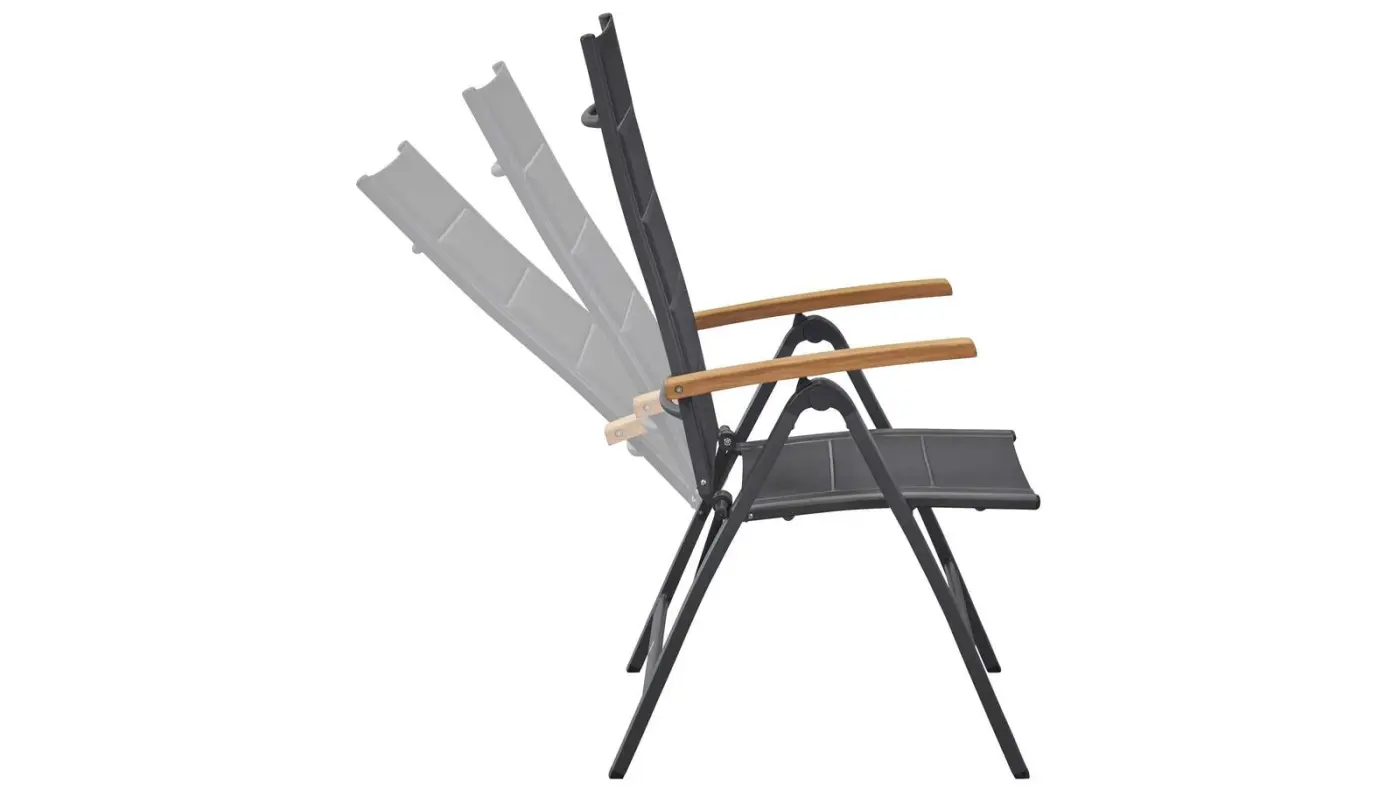 LC Garden Klappsessel Unicamo ca. 61x75x112 cm Anthrazit