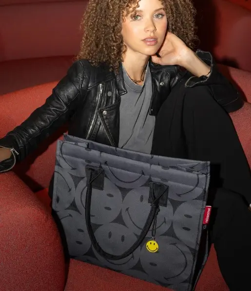 Reisenthel Daily Shopper Smiley grey ca. 42x35x17 cm