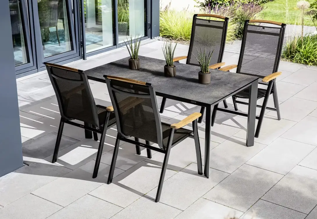 Kettler Gartentisch HPL Platte Anthrazit ca. 180x95 cm