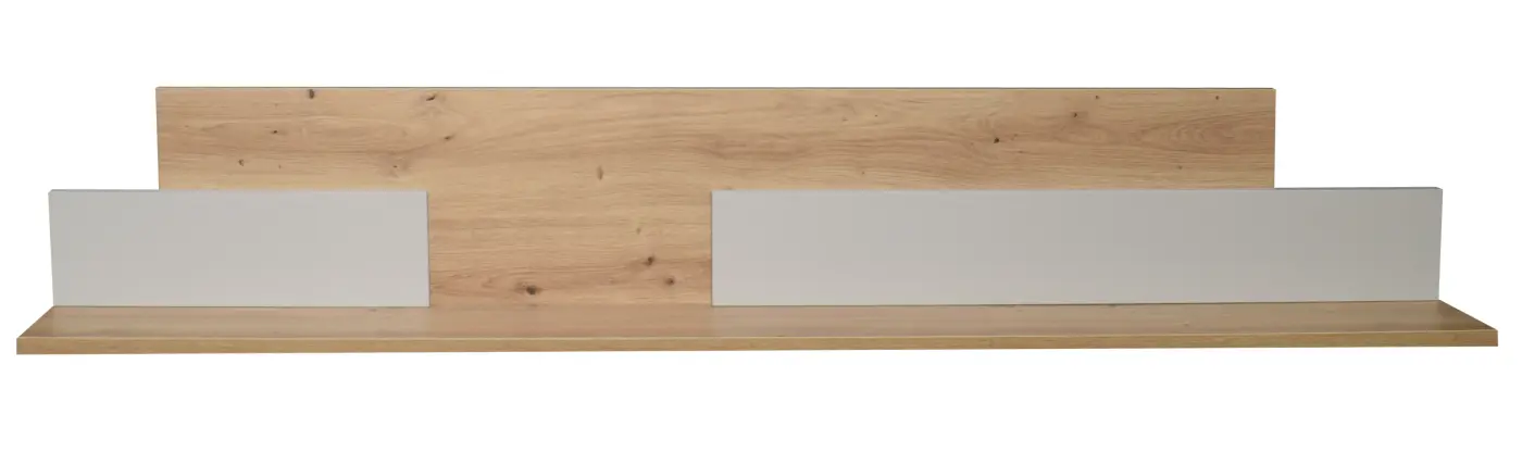 Mäusbacher Wandboard kreidegrau matt lack / asteiche