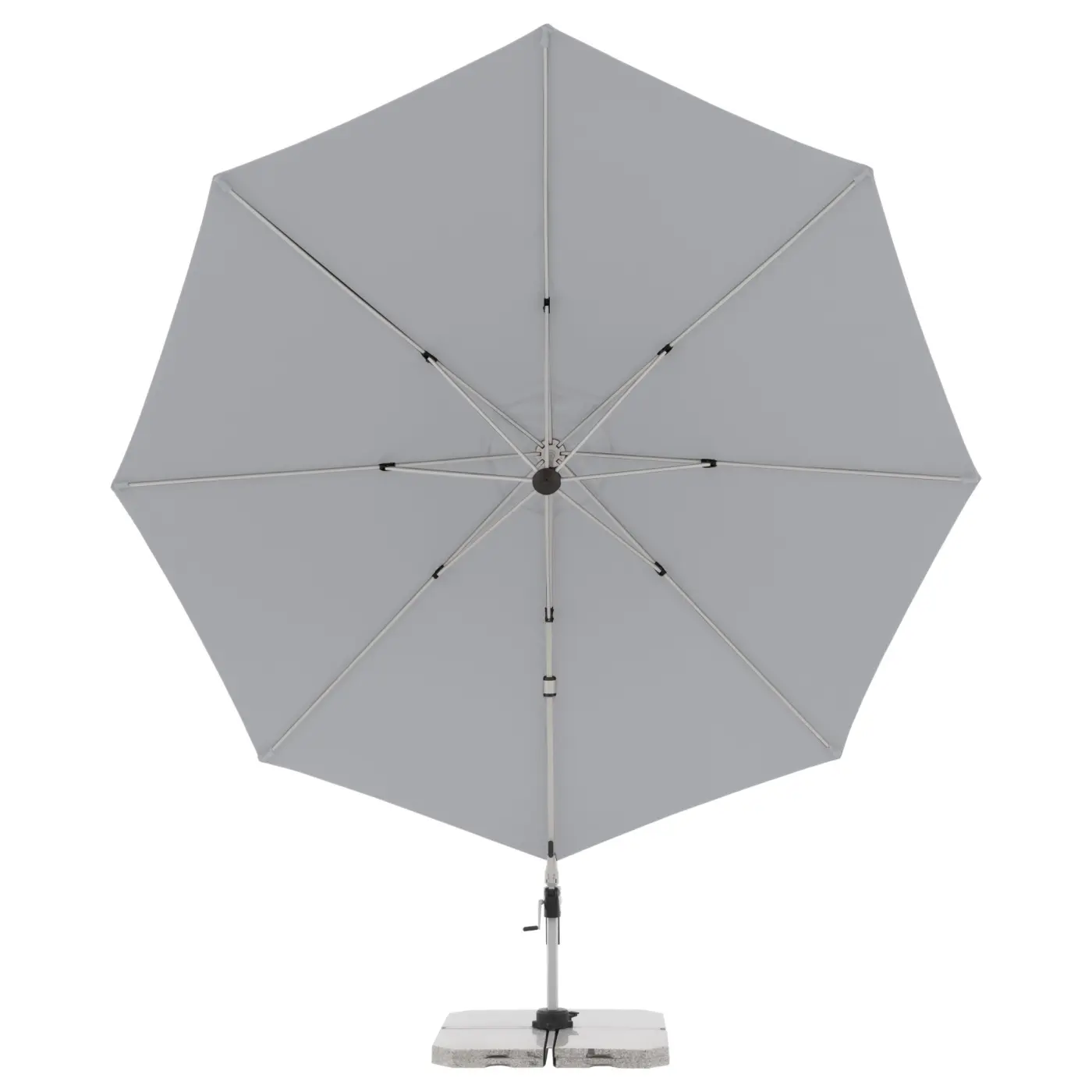 Doppler Pendelschirm ACTIVE ca. 370 cm Durchmesser 8-tlg. Hellgrau