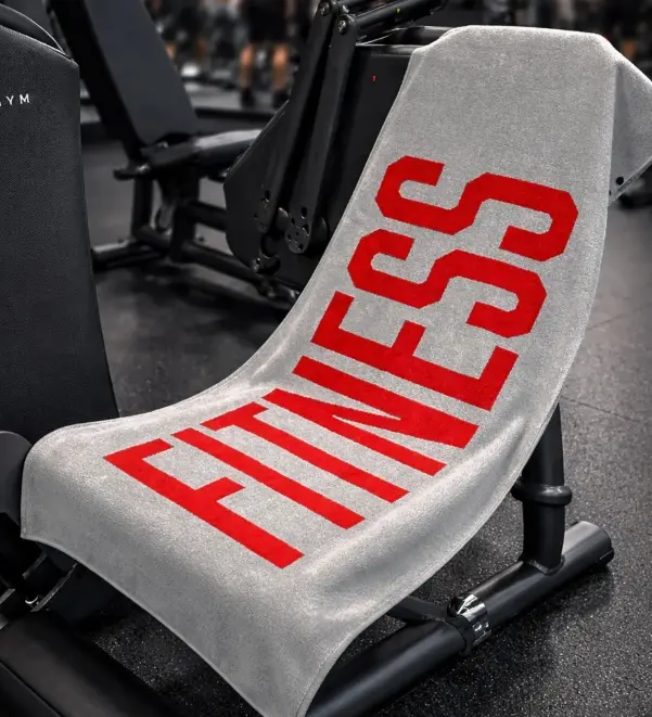 CAWÖ Textil Fitness&Gym Towel grau/rot 50x130 cm