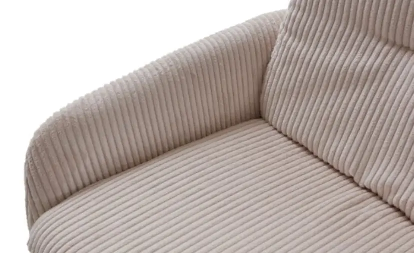 Gutmann Drehsessel Olmo Beige Cord 360 Grad drehbar ca. 60x89x69 cm