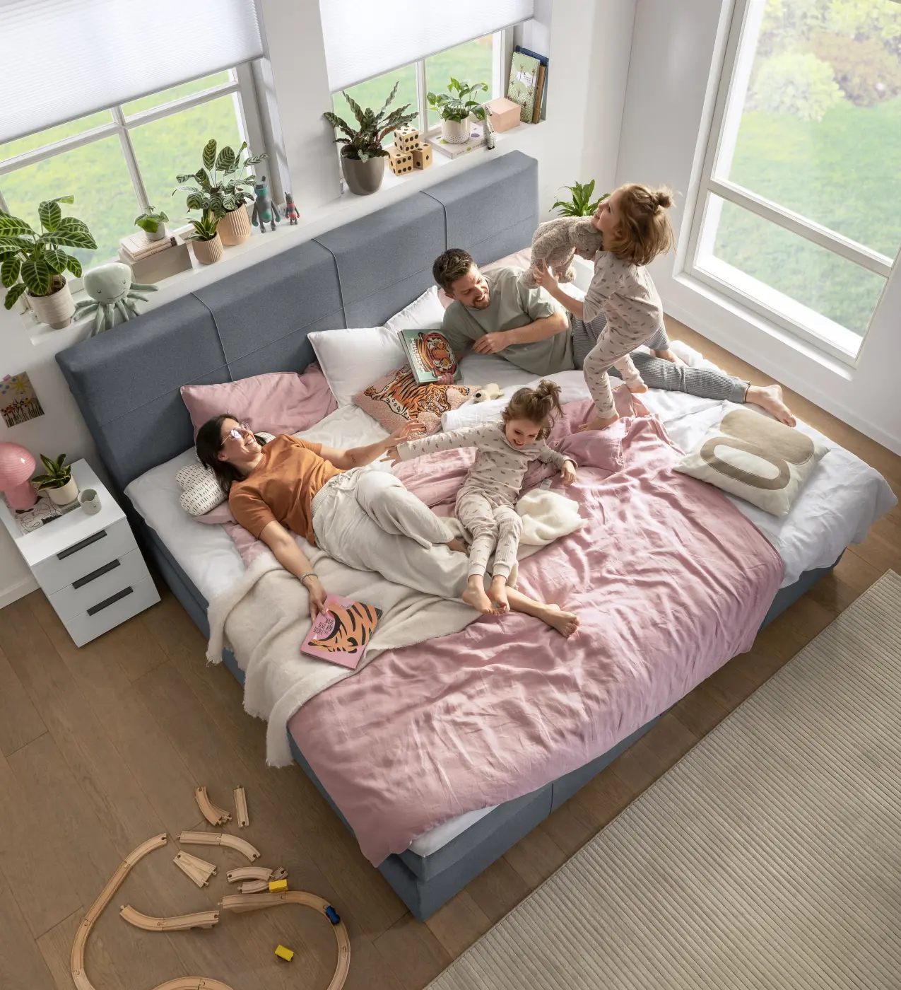 Sun Garden Familienbett BX2610 Linz Silber ca. 240x200 cm