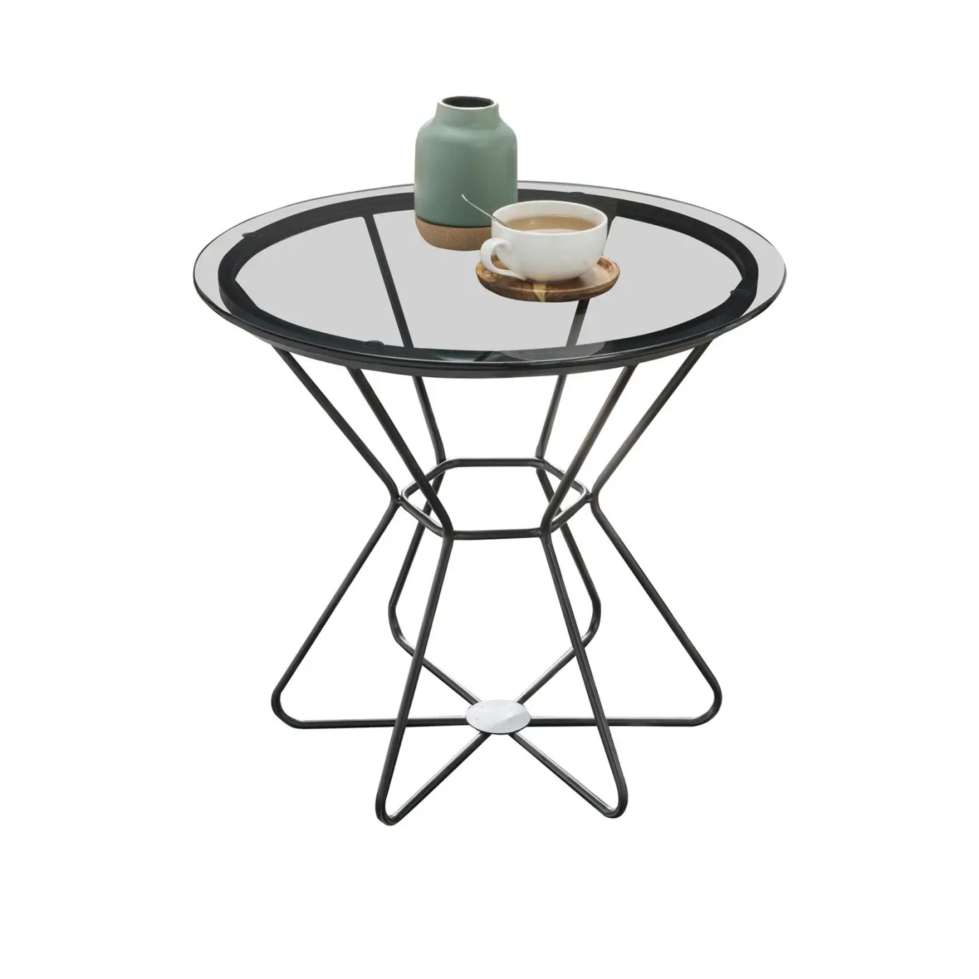 Concept Beistelltisch Sunbeam Schwarz/Grauglas ca. 55 cmm
