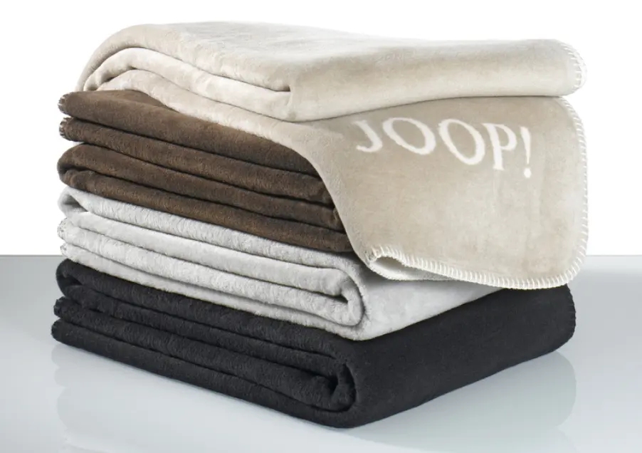 JOOP! Plaid / Decke 150 x 200 Schwarz/Anthrazit