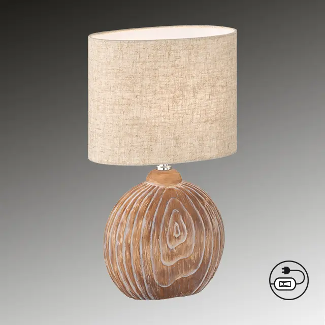 F&H Tischleuchte, 50606 Holzfarben