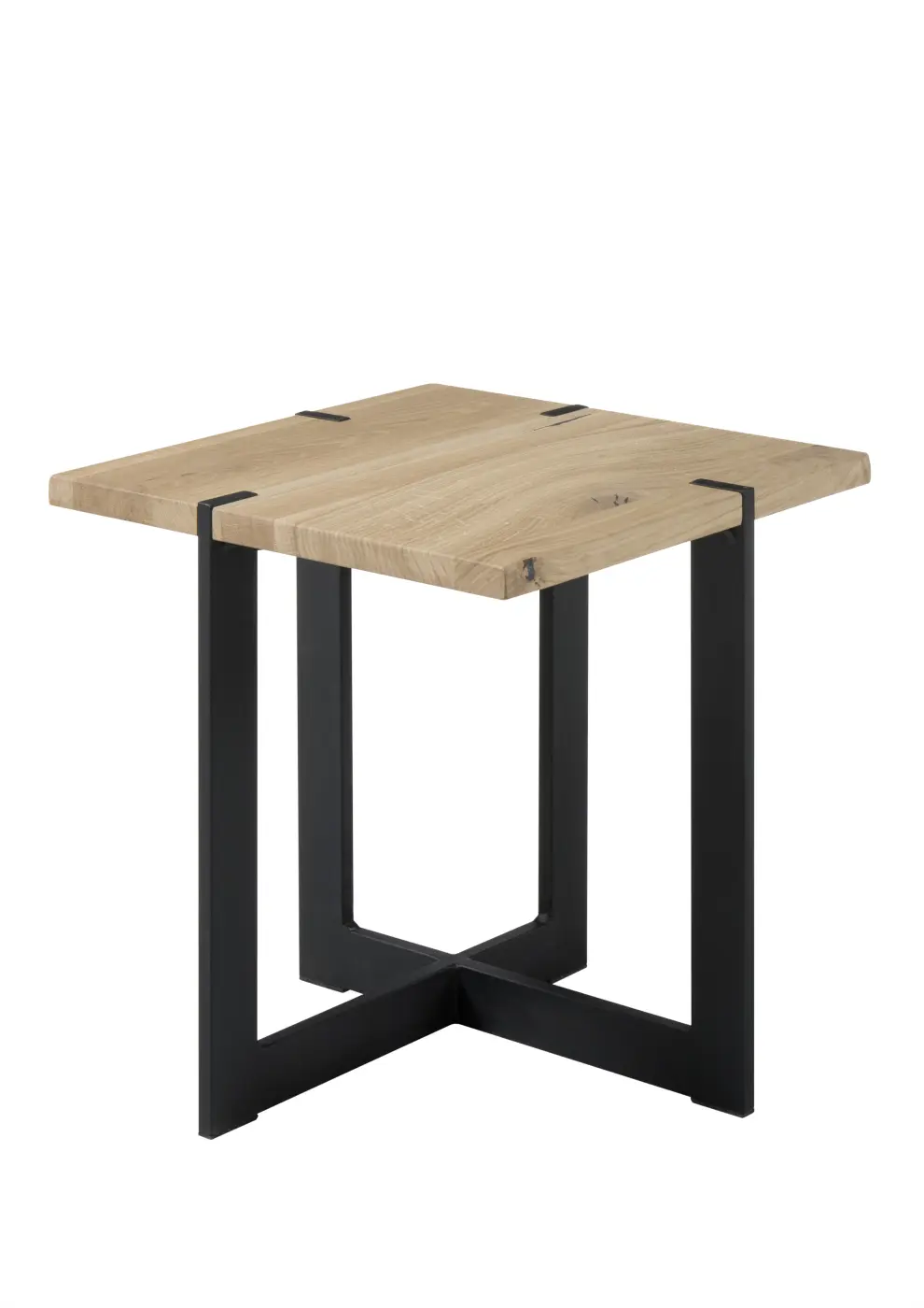 MINI Beistellt.  FS Eiche massiv/Metall schw. BHT ca.  45x 50x45 cm