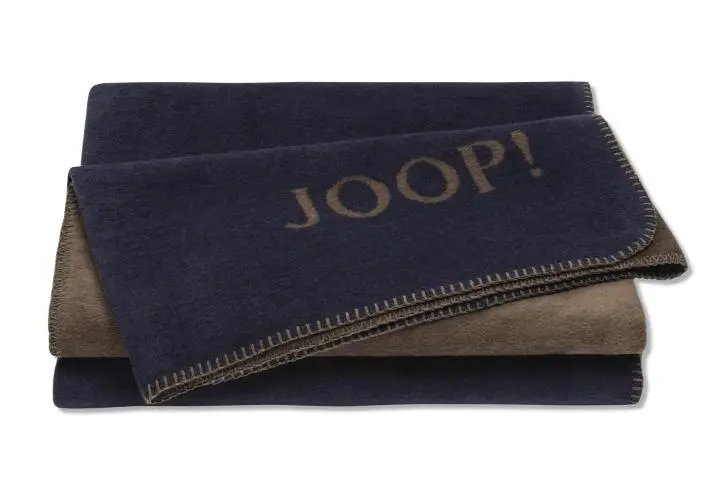 JOOP! Plaid / Decke 150 x 200 cm Marine Karamell