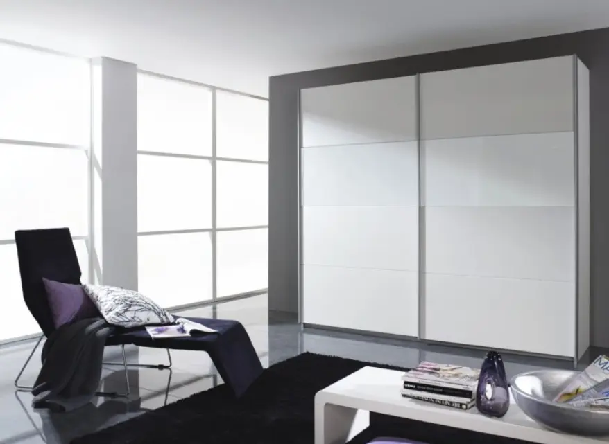 Rauch Schwebetürenschrank Quadra Alpinweiß ca. 226x210x62 cm