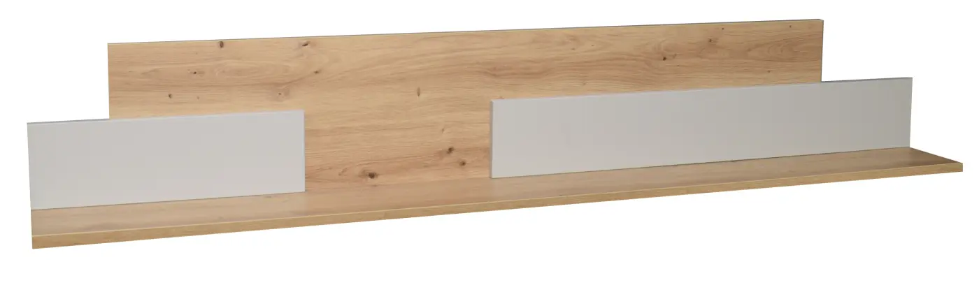 Mäusbacher Wandboard kreidegrau matt lack / asteiche