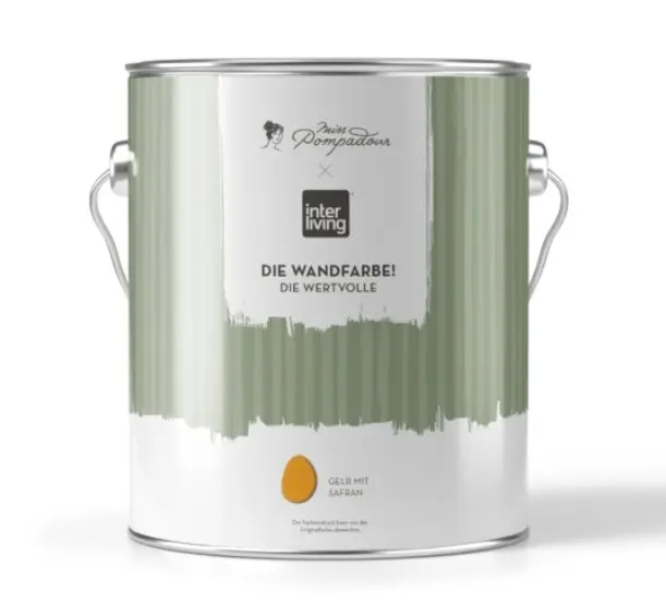 MissPompadour Wandfarbe Gelb mit Safran 2,5 L