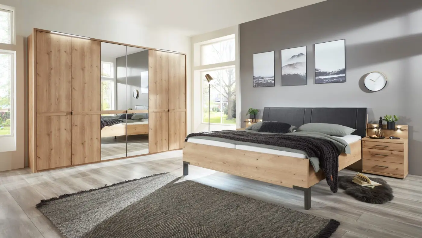 Wiemann Schlafzimmer Mexiko Front Eiche Biaco Nachbildung