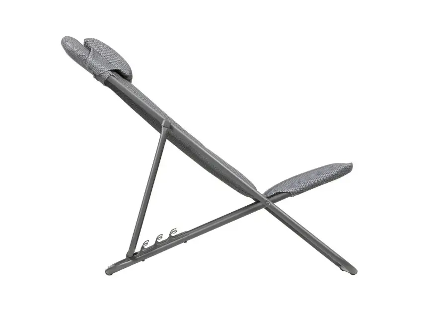 Lafuma Liegestuhl Grau/Silber ca. 62x76-82x91 cm