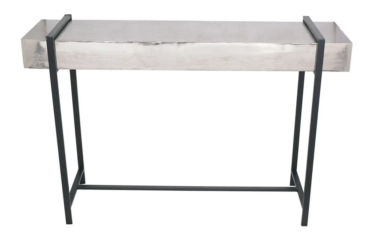 LC Wholesaler Konsole Alu Nickel 120x33x80 cm