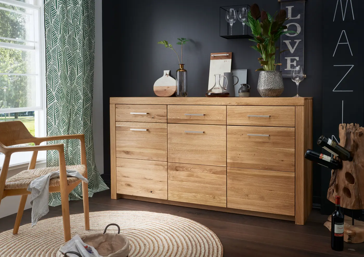 3S Frankenmöbel Sideboard Wildeiche massiv ca. 171x92x45 cm