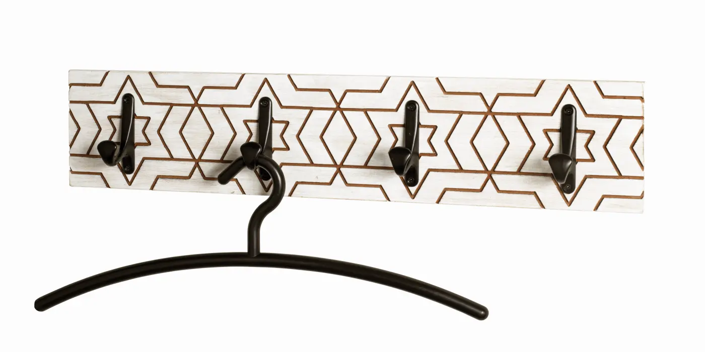 HAKU Wandgarderobe Lina schwarz, weiß