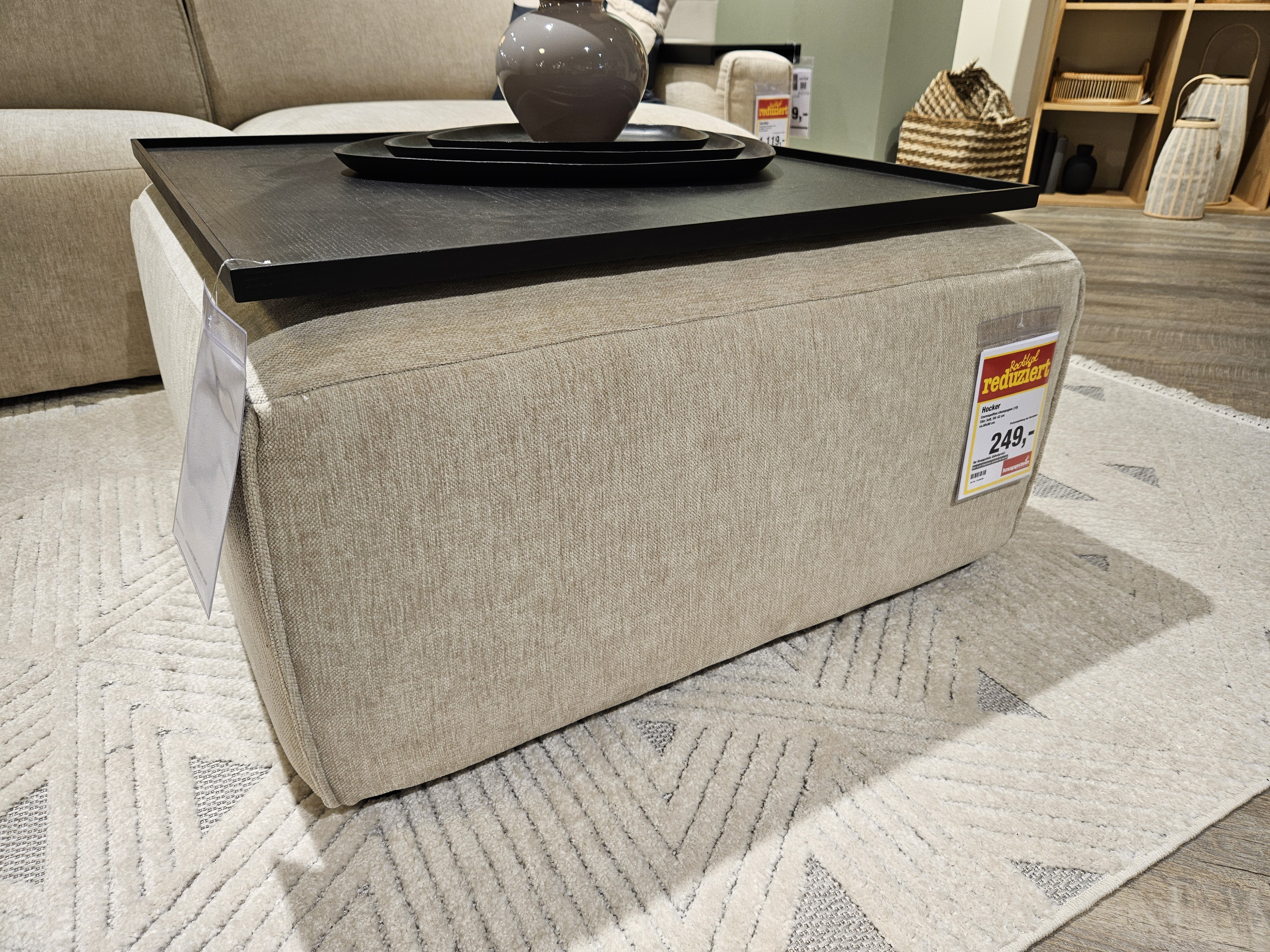 Roomio No. 4100 Hocker Cosmopolitan Champagner ca. 80x80 cm