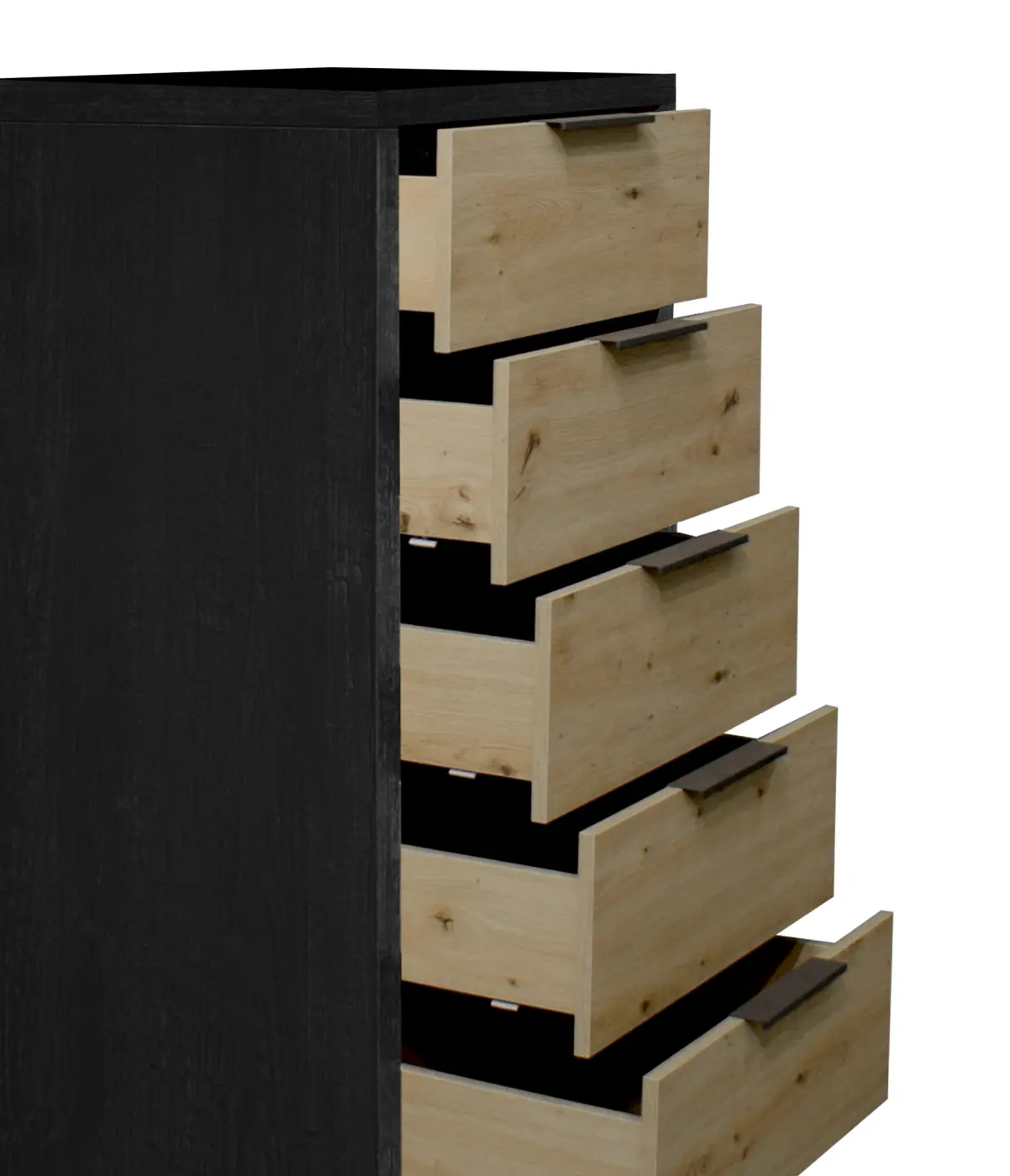 Mäusbacher Kommode Clyde flamed wood black / asteiche Mäusbacher Kommode flamed wood black / asteiche