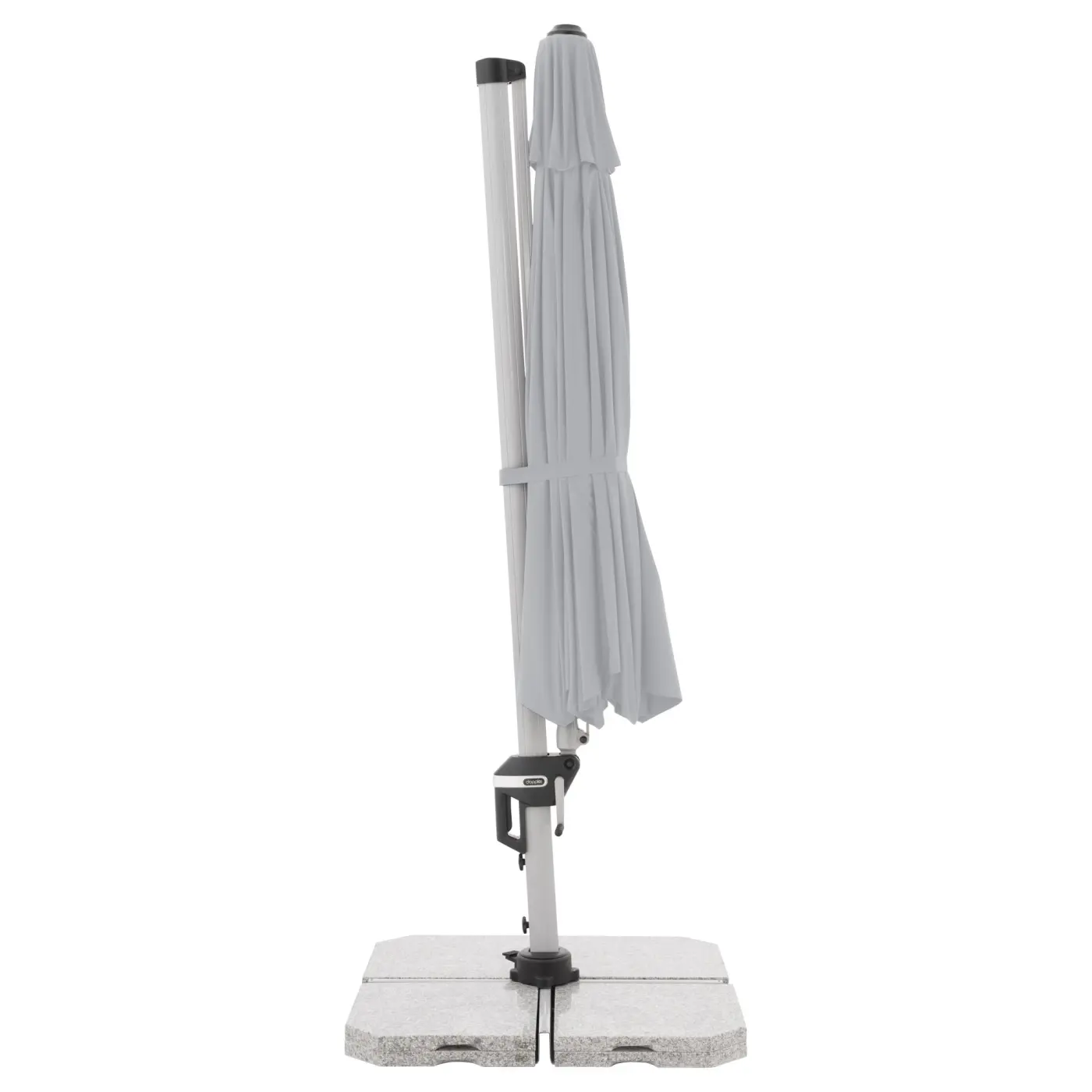 Doppler Pendelschirm ACTIVE ca. 370 cm Durchmesser 8-tlg. Hellgrau