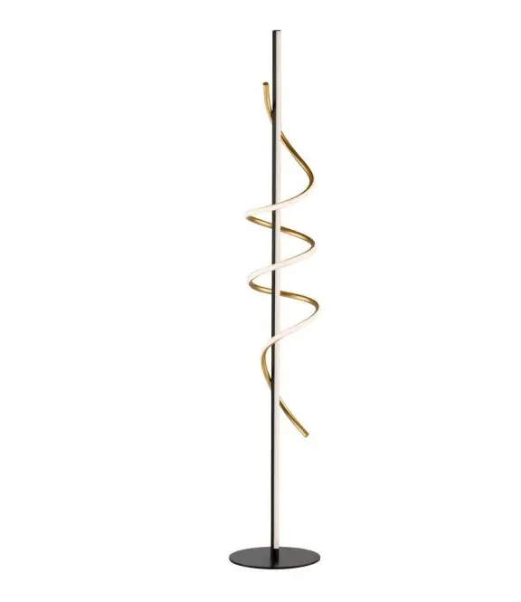 Justlight LED-Stehleuchte Schwarz/Messing 25x144x25 cm