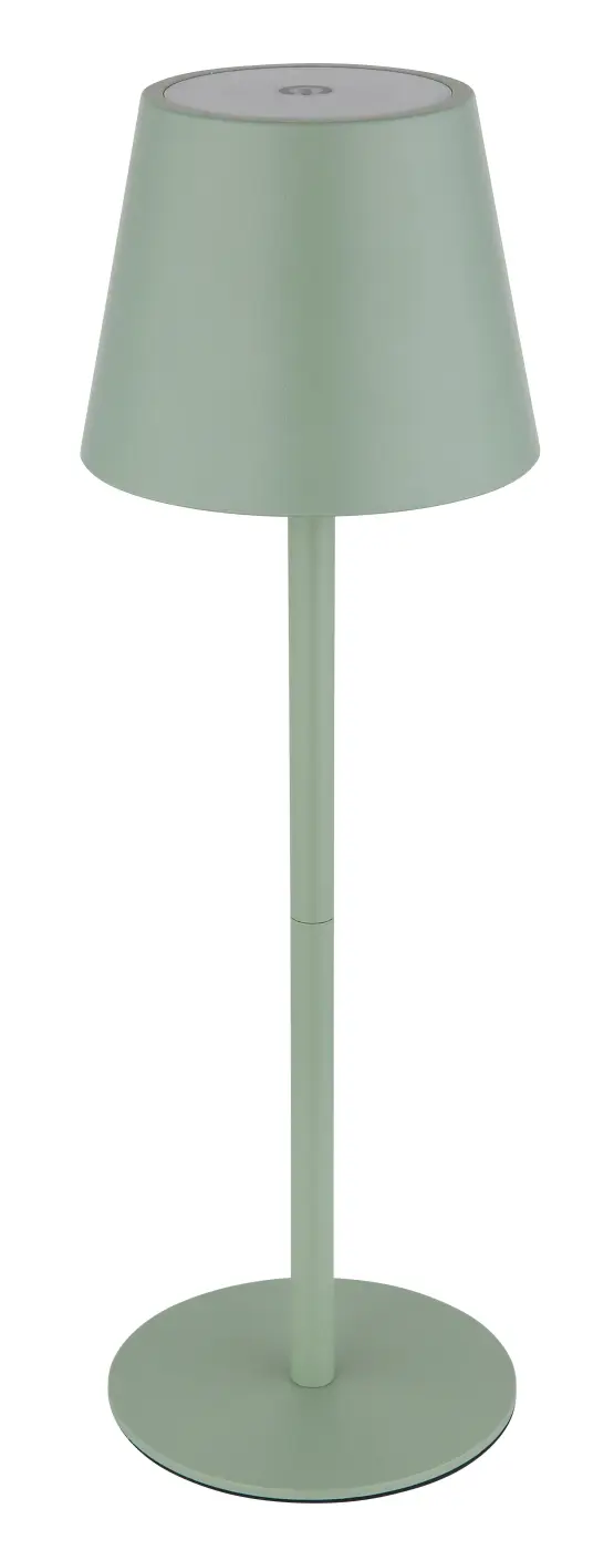 Globo Akkuleuchte Vannie I blassgrün matt 11,50x36,00