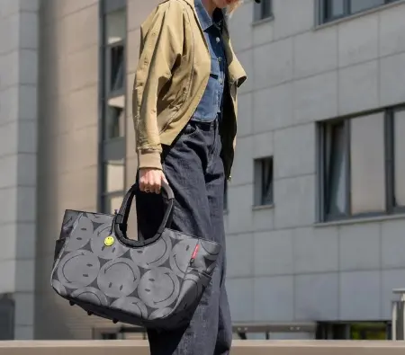 Reisenthel Loopshopper L Smiley grey  ca. 46x26x20 cm