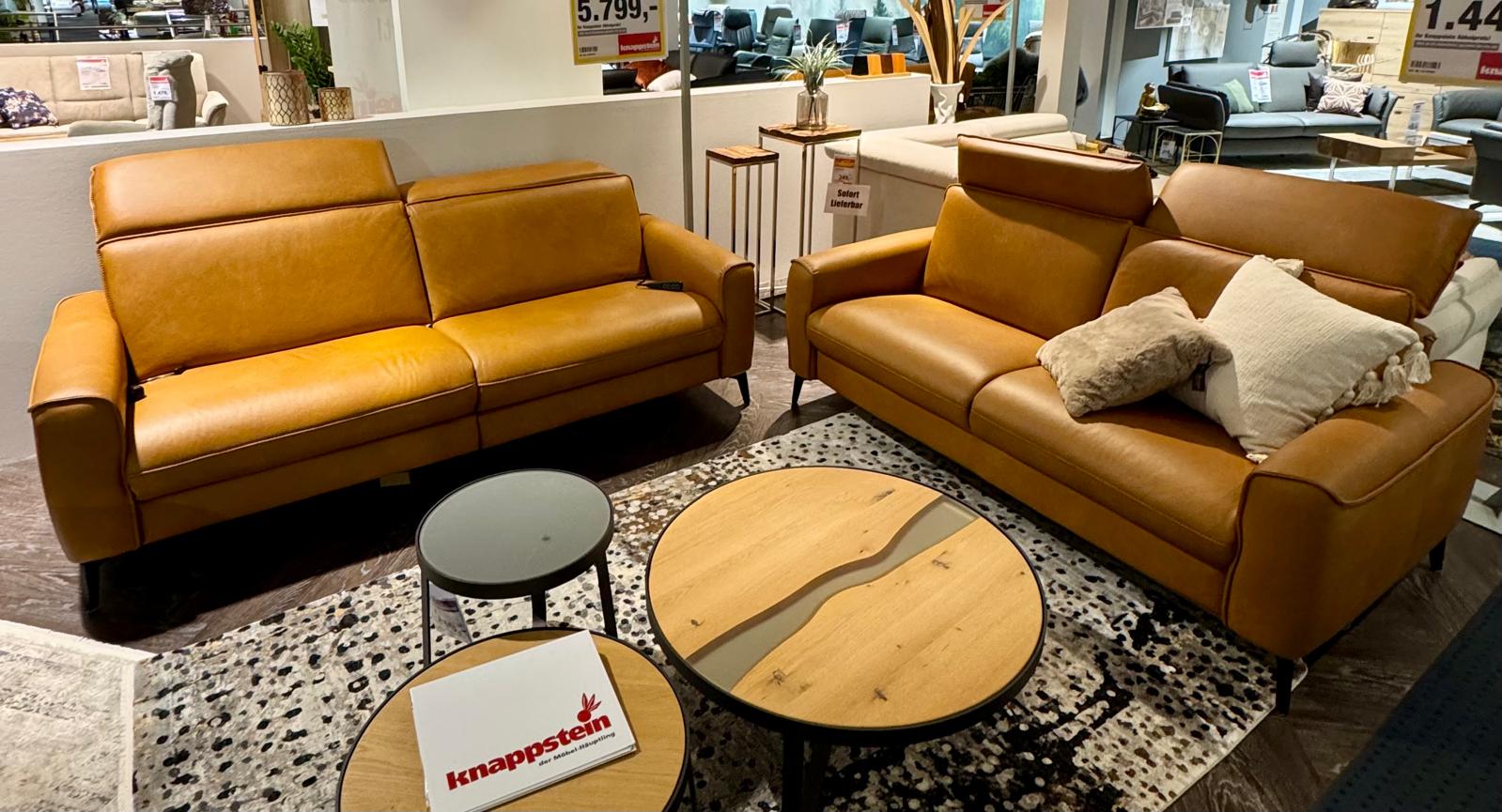 Interliving Hukla Garnitur Interliving 4061 Leder inkl. Auspreise & Funktionen