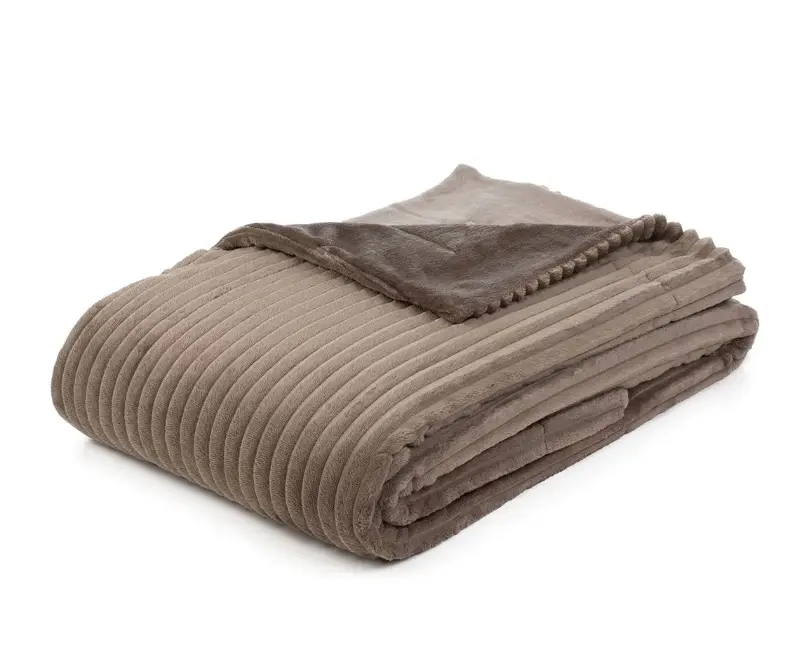 Gözze Wohndecke Cord Taupe 150x200 cm