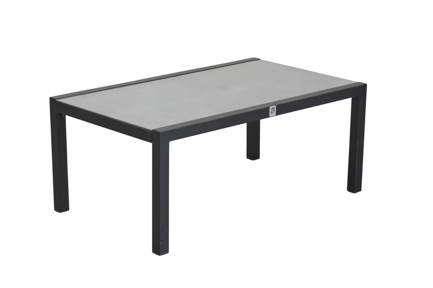 LC Garden Lounge Set 229649 Sondrino 4 tlg. Schwarz/Silber / Betonoptik
