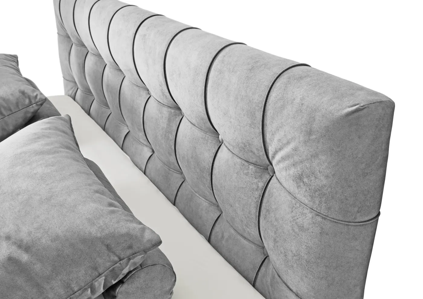 ED Lifestyle Boxspringbett Oregon Grau inkl. Topper 180x200cm