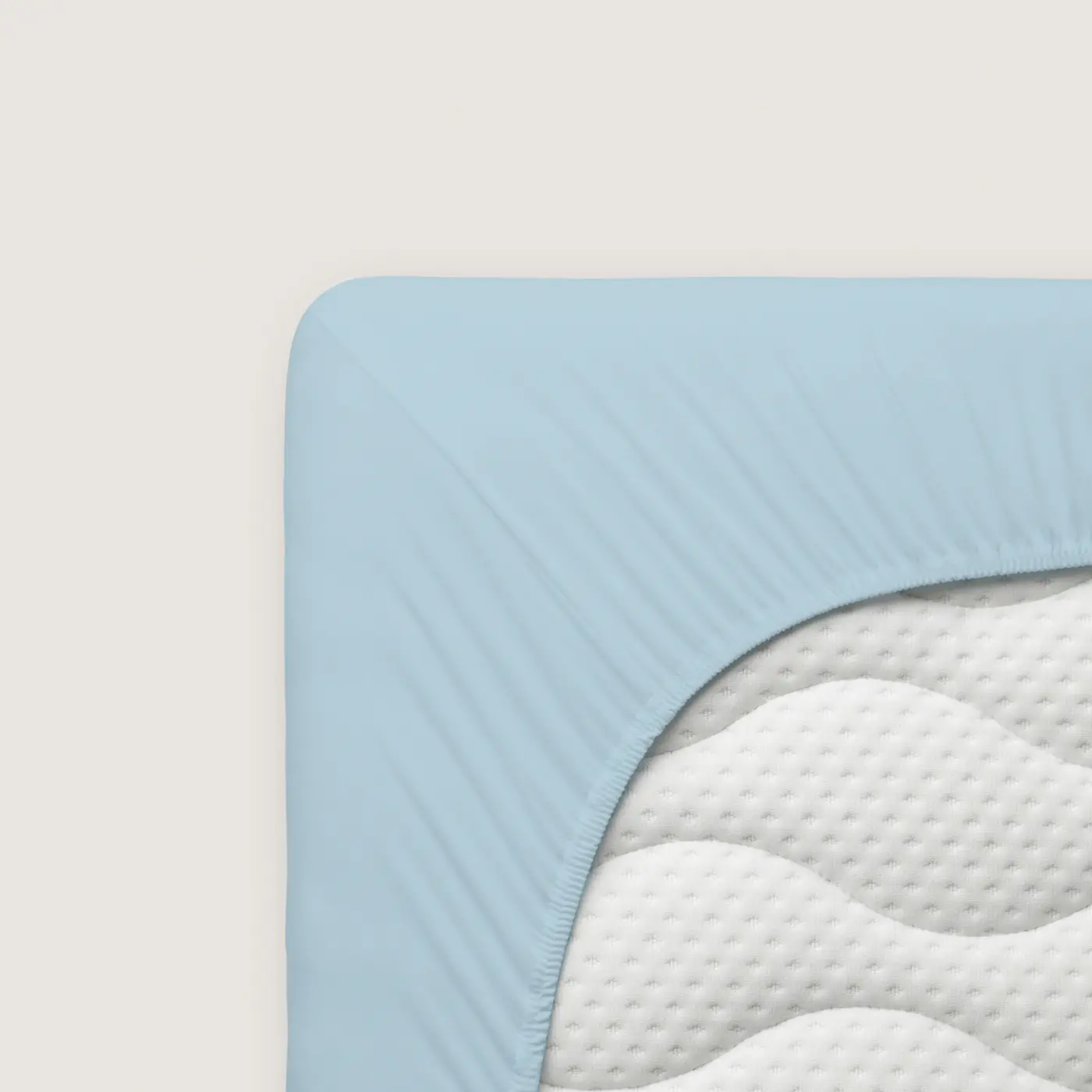 Schlafgut Spannbetttuch Pure 180x200-200x220 cm Blue Light