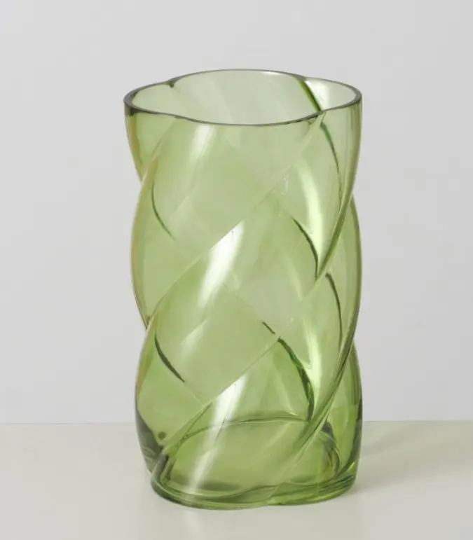 Boltze Vase Curvo Grün 25,2 cm hoch