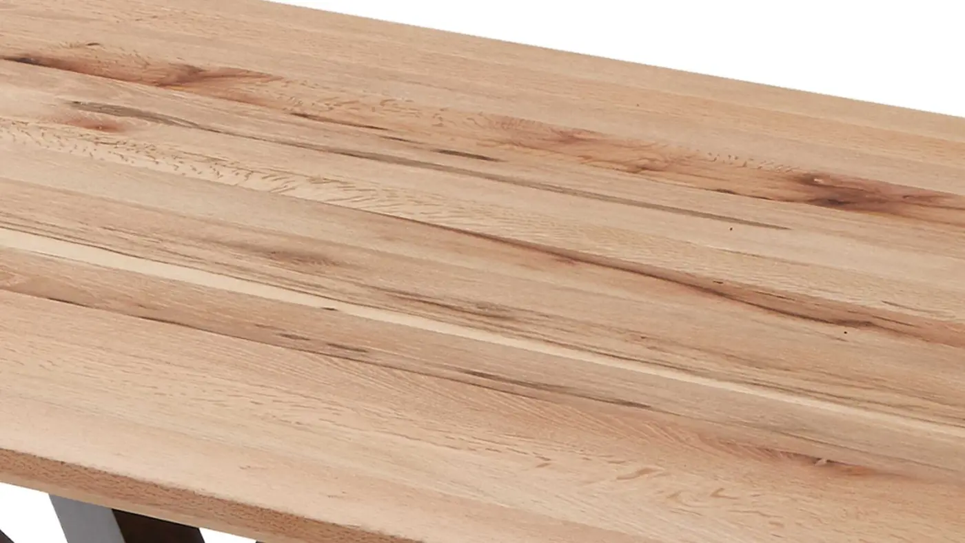 Niehof Esstisch Cloudy Eiche Bianco Massiv ca. 180-270x100 cm