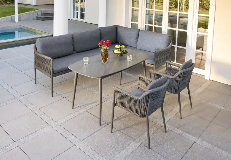 LC Garden Esstisch Bari ca. 160x90x75 cm Sintered Stone/Anthrazit LC Garden Esstisch Bari ca. 160x90x75 cm