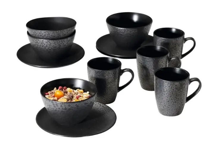 Ritzenhoff Frühstücksset Kitwe 12-tlg. Schwarz