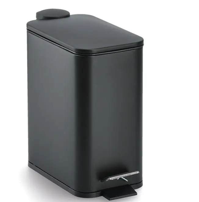 Zeller Treteimer Metall 5 L  Schwarz 14x28,3x29 cm 